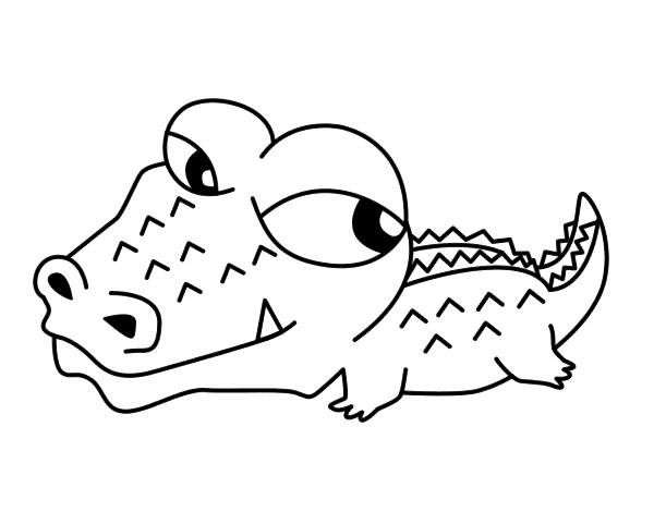 Cucciolo di coccodrilli disegno da colorare gratis