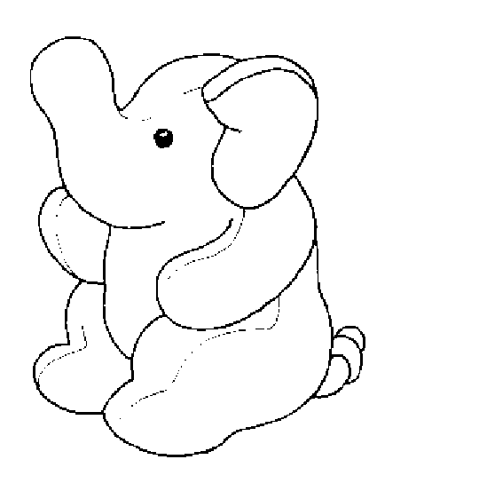 Cucciolo di elefante per bambini da colorare e da stampare