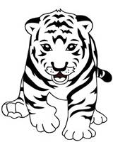 Cucciolo di tigre che corre disegni gratuiti