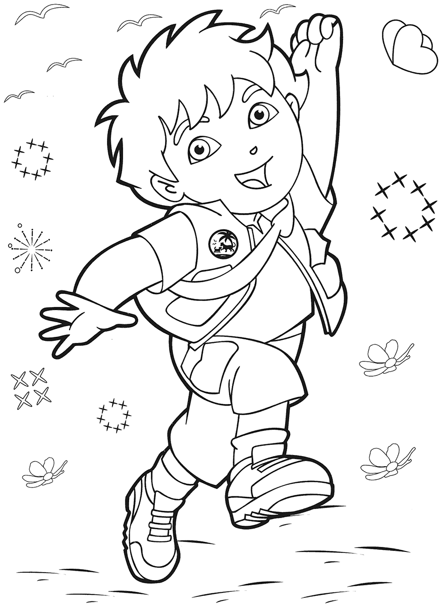 Diego personaggio Dora l’ esploratrice che salta
