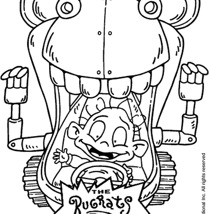 Dillon I Rugrats su macchinica mostro disegno da colorare gratis