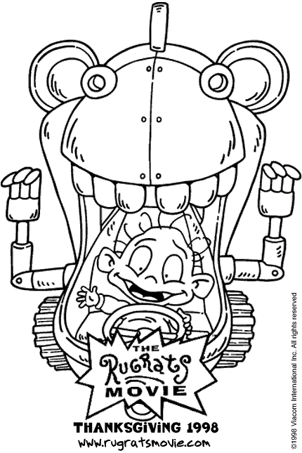 Dillon I Rugrats su macchinica mostro disegno da colorare gratis