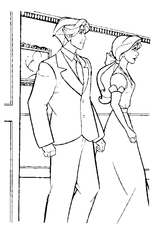 Dimitri e Anastasia disegni da colorare gratis
