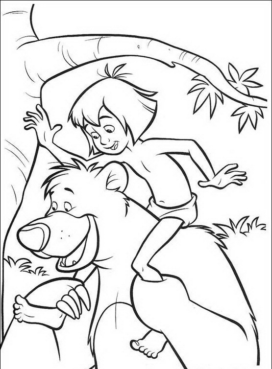 Disegni da colorare Mowgli e il libro della giungla