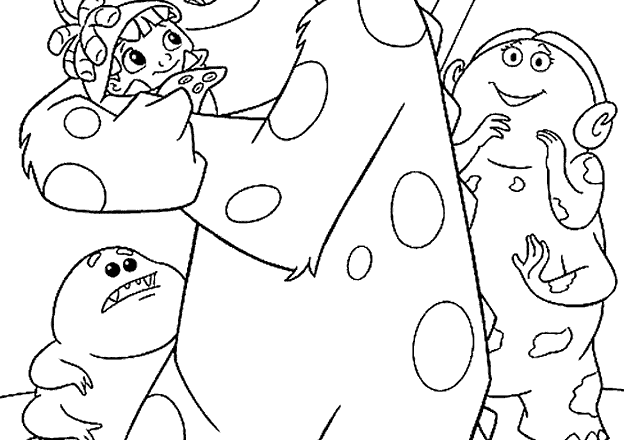 Disegni da colorare del cartone animato Monsters and Co