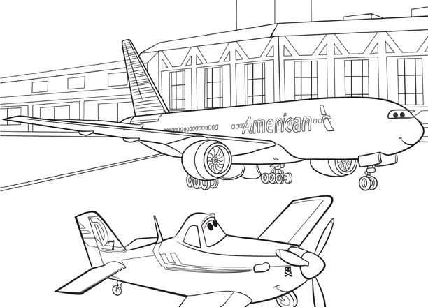 Disegni da colorare gratis del cartone animato Planes