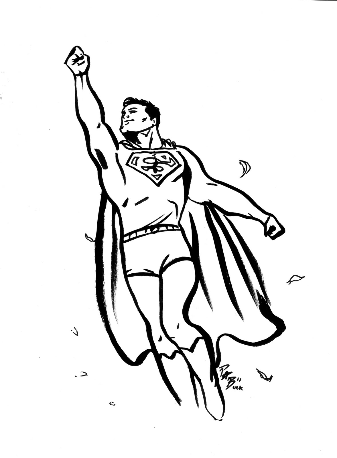 Disegni da colorare gratis di Superman supereroe