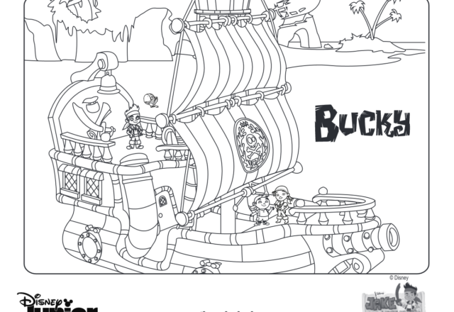 Disegni da stampare e da colorare Jake e i pirati dell’ isola che non c’ è Bucky