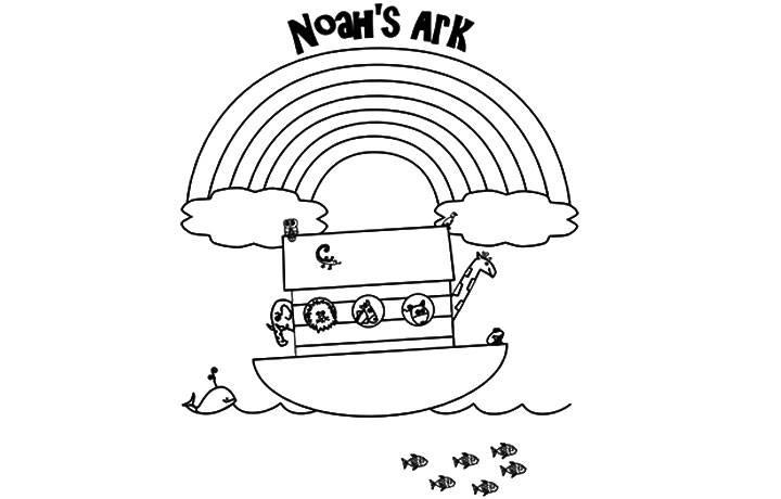 Disegno Arca di Noè da colorare