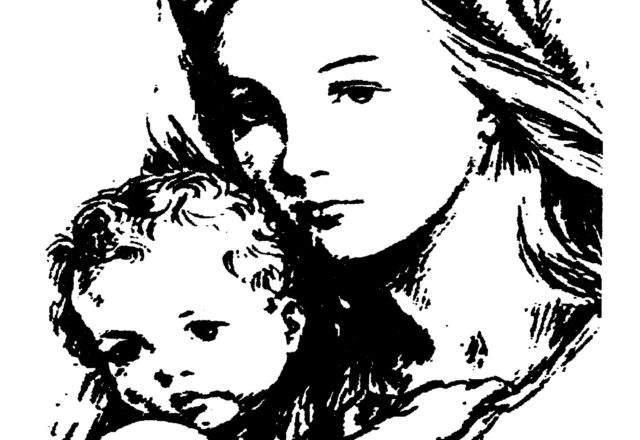 Disegno da colorare Madonna con bambino