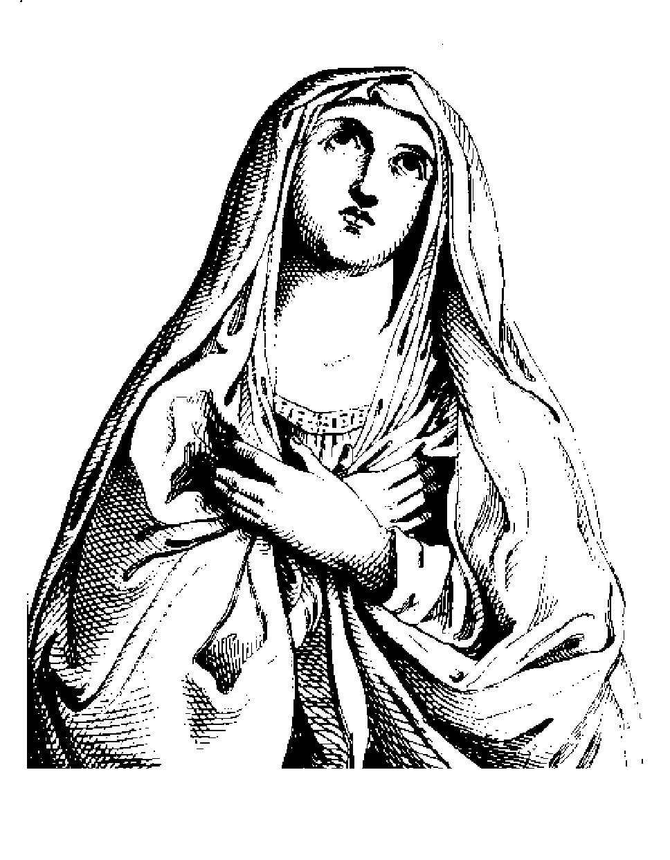 Disegno da colorare Madonna madre di Gesù