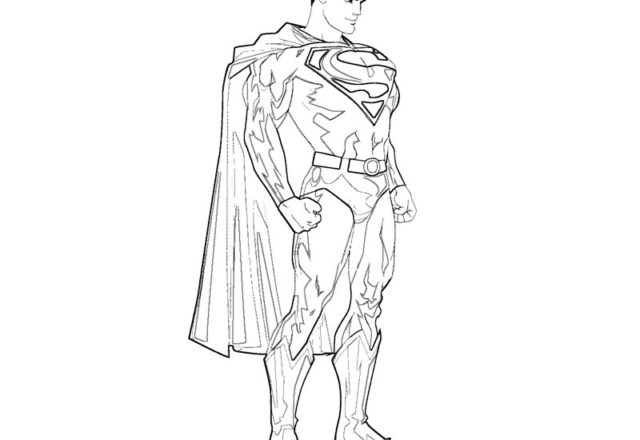 Disegno da colorare Superman sicuro di se