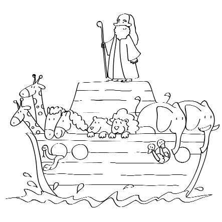 Disegno da colorare dell’ Arca di Noè
