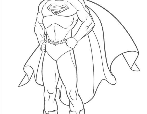 Disegno da colorare gratis Superman fiero