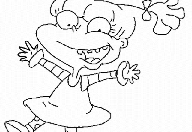 Disegno da colorare gratis di Angelica personaggio Rugrats