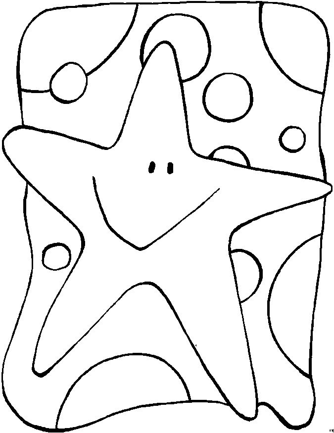 Disegno da colorare stella marina