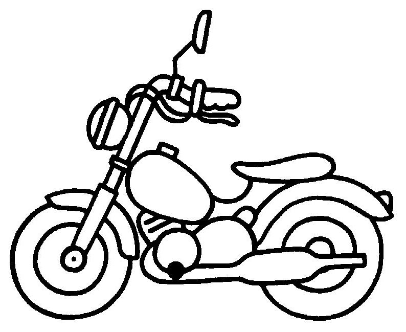 Disegno di moto Harley Davidson da colorare