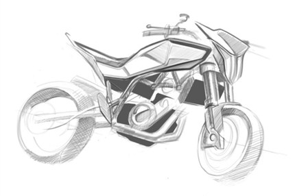 Disegno di moto modello e marca Husqvarna 900