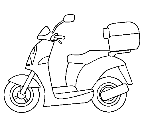 Disegno di scooter moto da colorare online gratis