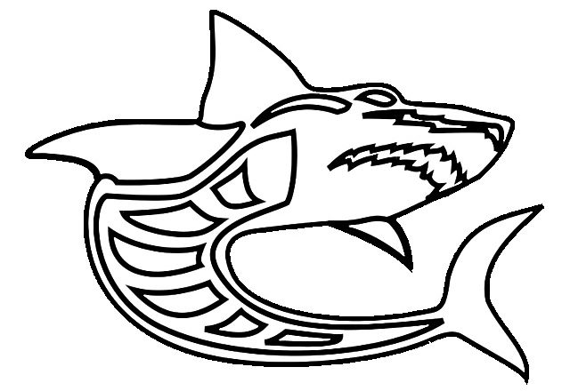 Disegno di squalo da colorare