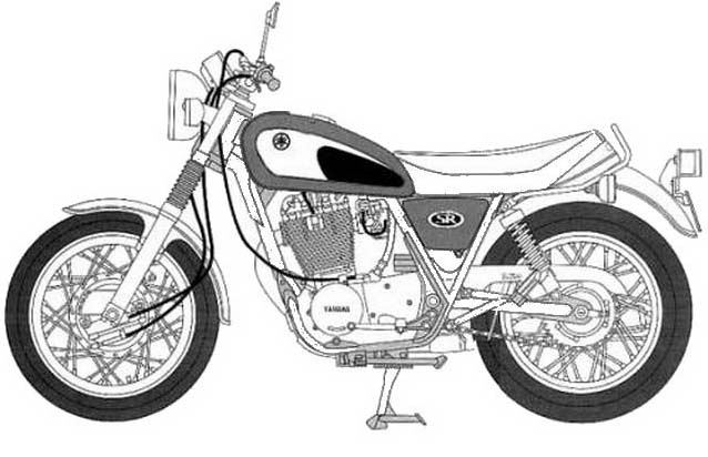 Disegno di una moto Vintage