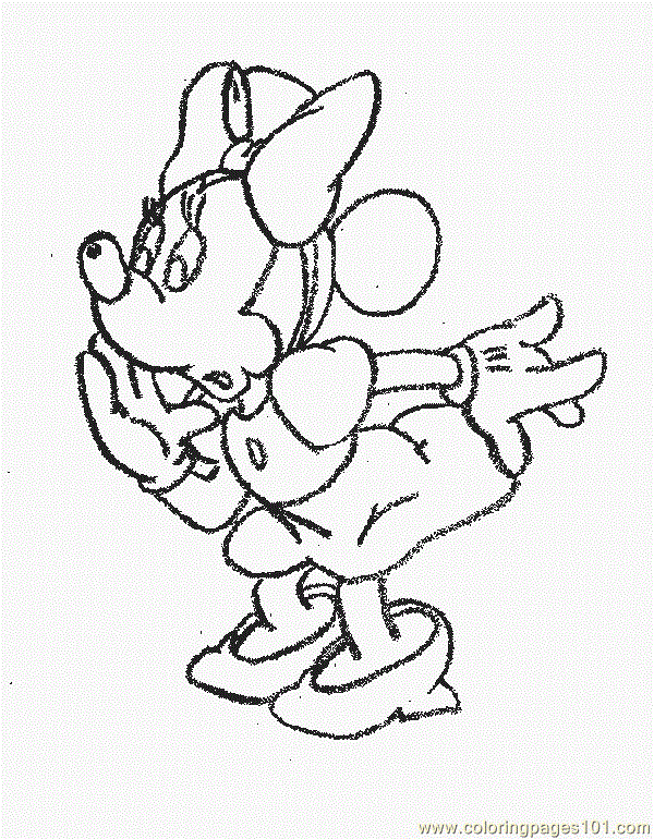 Disegno gratis di Minnie personaggio Disney