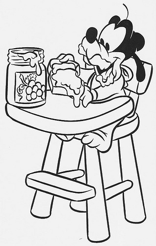 Disney Baby Pippo e la marmellata disegno da colorare