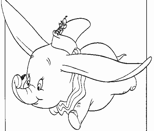 Disney Dumbo in cornice disegni da colorare