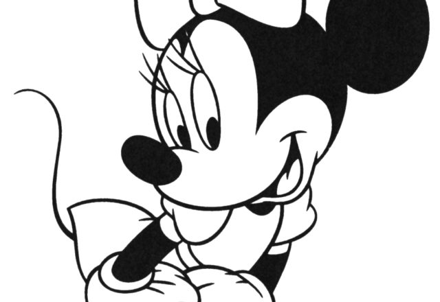 Disney Minnie sorridente disegno da colorare
