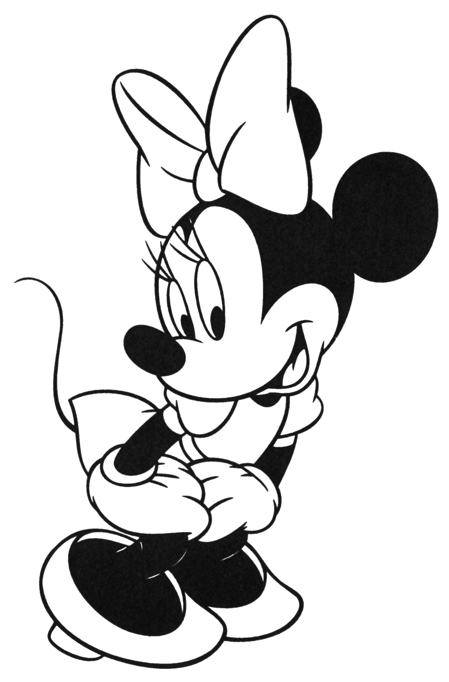 Disney Minnie sorridente disegno da colorare