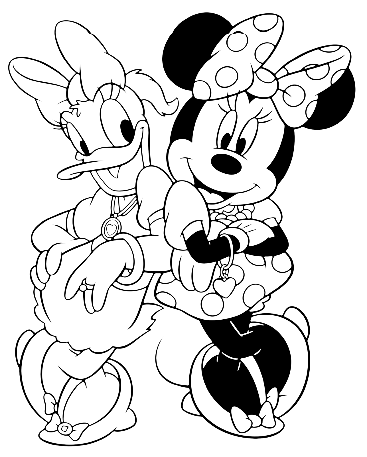 Disney Paperina e Minnie disegno da colorare gratuitamente