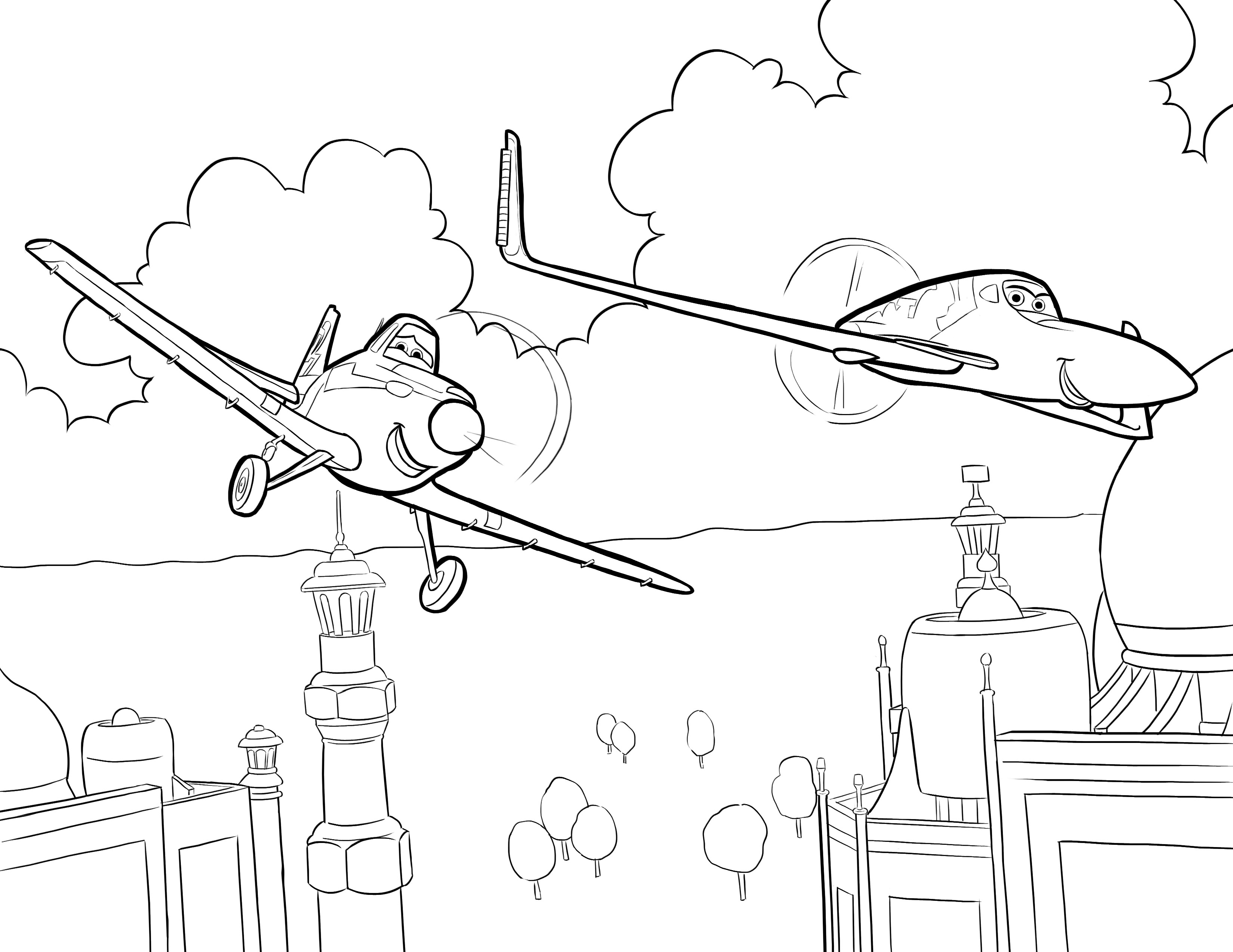 Disney Planes in volo disegni da colorare