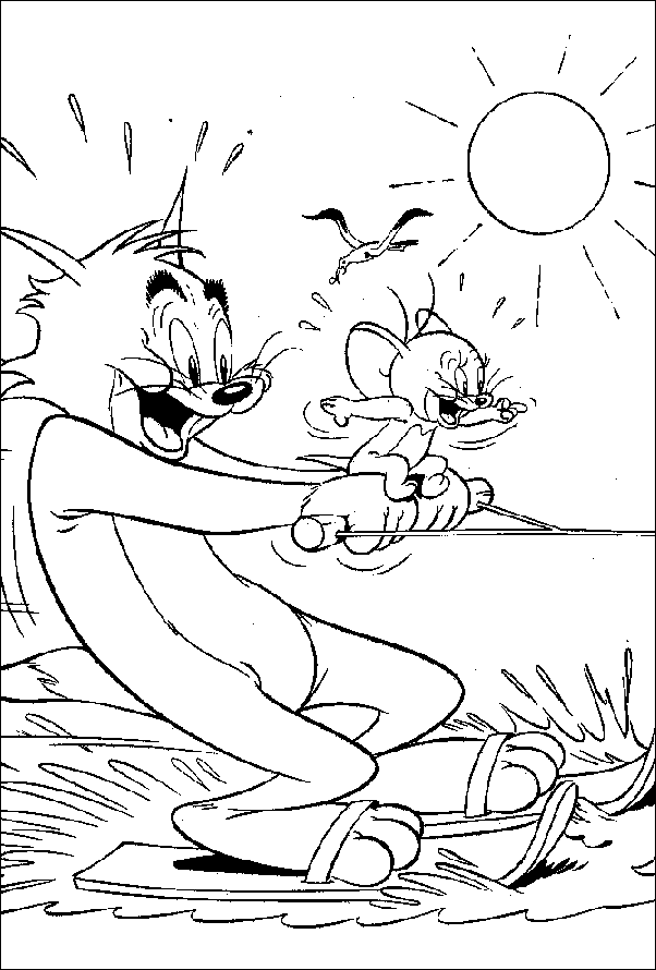 Divertimento con Tom and Jerry stampa e colora gratis