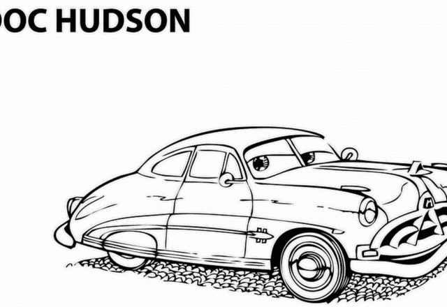 Doc Hudson con nome Cars disegno da colorare