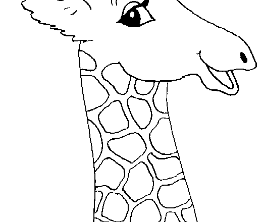 Dolce giraffa disegno da colorare per bambini