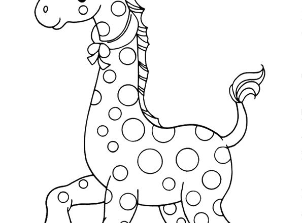 Dolce giraffa femmina disegno da stampare