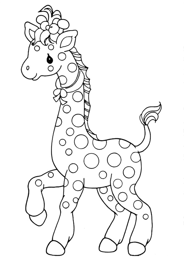 Dolce giraffa femmina disegno da stampare