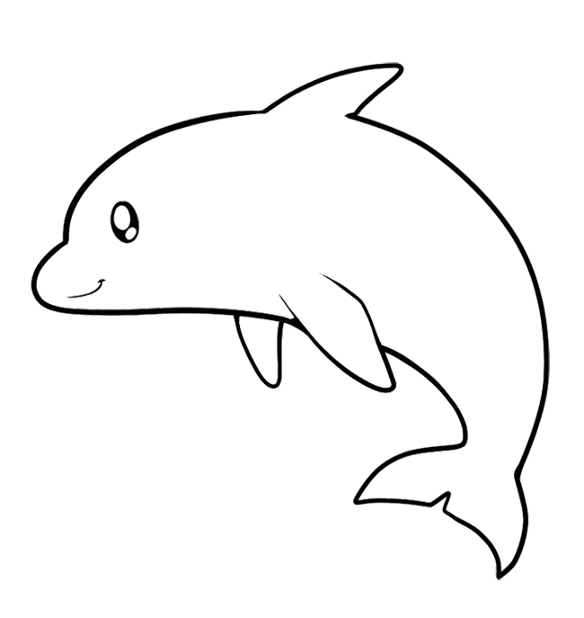 Dolce piccolo di delfino disegno da colorare