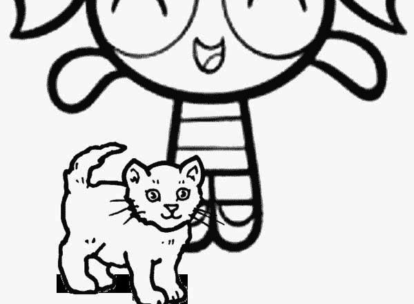 Dolly e il gatto 2 disegni da colorare gratis