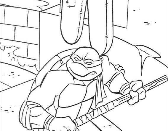 Donatello Tartaruga Ninja da colorare