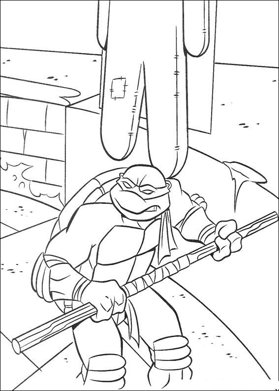 Donatello Tartaruga Ninja da colorare