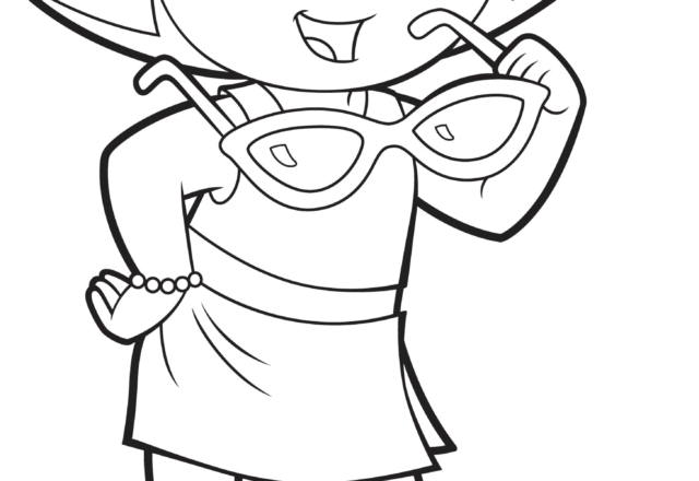 Dora l’ esploratrice con gli occhiali da sole disegno per i bambini