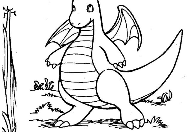 Dragonite Pokemon di tipo drago disegno per bambini