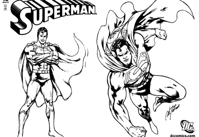 Due disegni da colorare di Superman