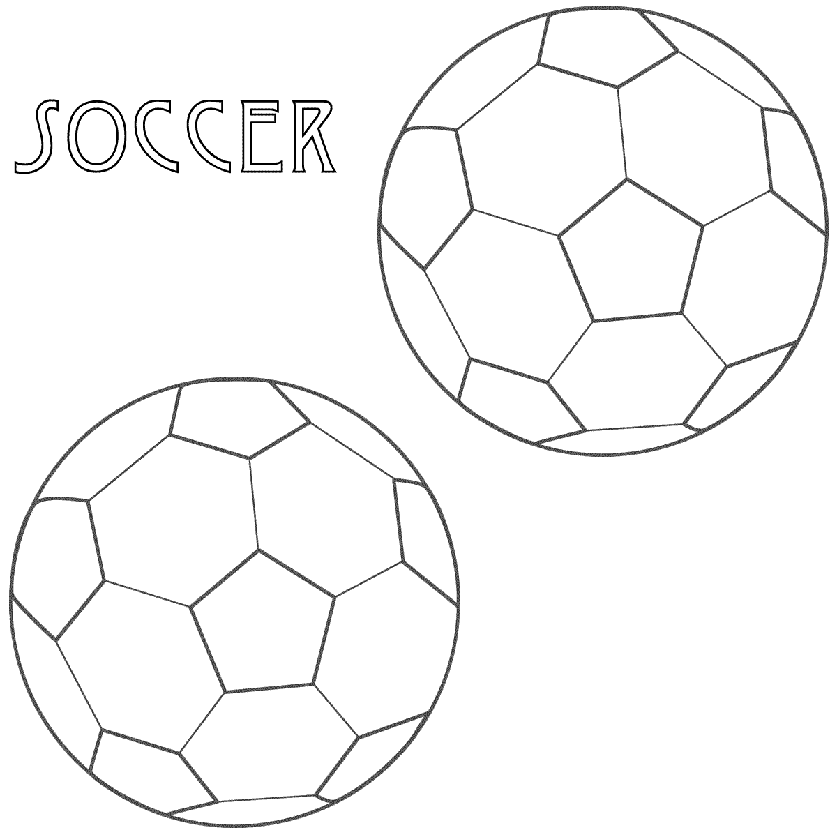 Due palloni da calcio disegni da colorare
