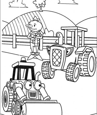 Due trattori disegno da colorare gratis