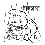Dumbo al circo immagini da colorare per i bambini