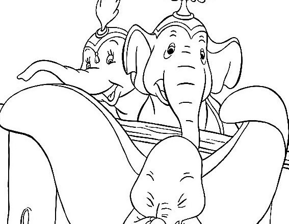 Dumbo da colorare disegno