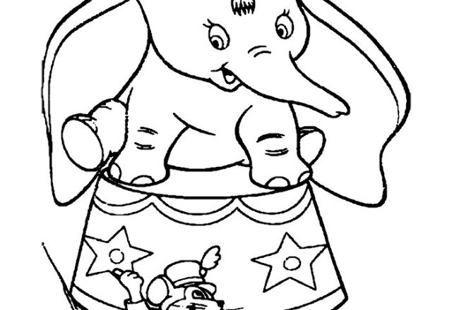Dumbo e Timoteo disegni da stampare per bambini
