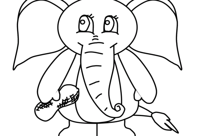 Elefante con arachide disegno da colorare gratis